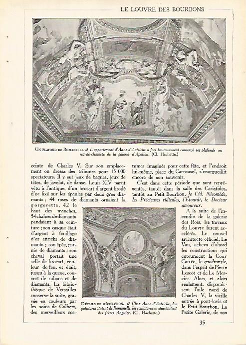 LAMINA 3970: LOUVRE. TECHO PINTADO POR ROMANELLI