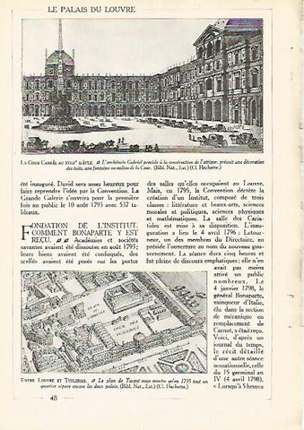 LAMINA 3976: PARIS.  LA COUR CARREE EN EL SIGLO XVIII