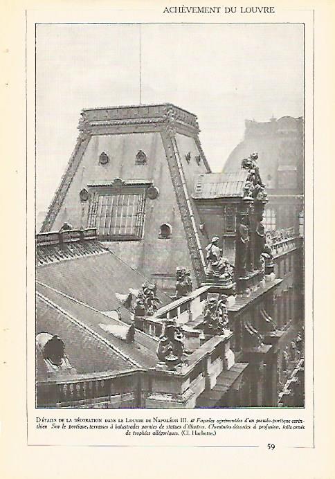 LAMINA 3982: DECORACION DE NAPOLEON III EN EL LOUVRE