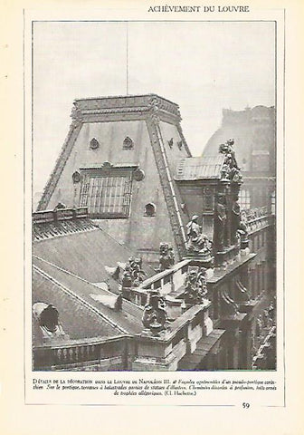 LAMINA 3982: DECORACION DE NAPOLEON III EN EL LOUVRE