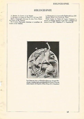 LAMINA 3984: LOUVRE. EL GENIO DE LAS ARTES Y BIBLIOGRAFIA