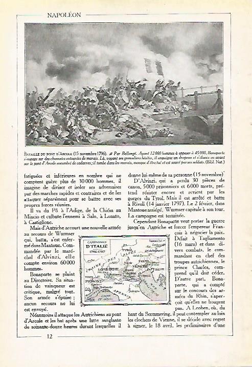 LAMINA 3990: BATALLA DEL PUENTE DE ARCOLE POR BELLANGE