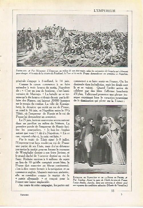 LAMINA 4001: ENTREVISTA DE NAPOLEON Y LA REINA DE PRUSIA