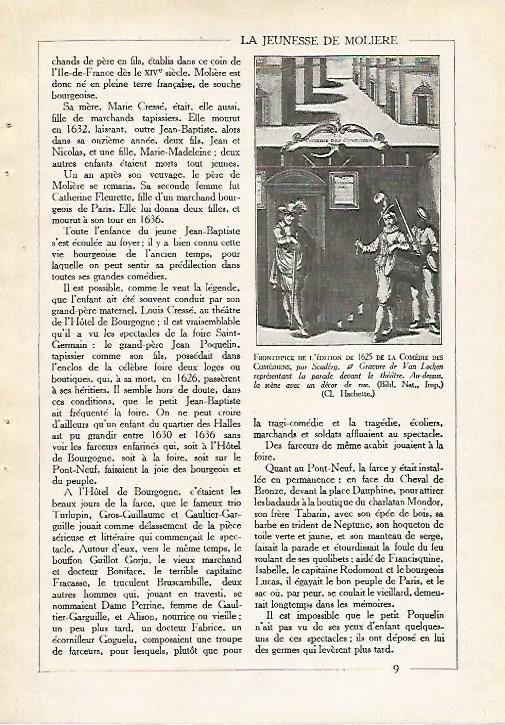 LAMINA 4021: COMEDIA DE COMEDIANTES POR MOLIERE EN 1625