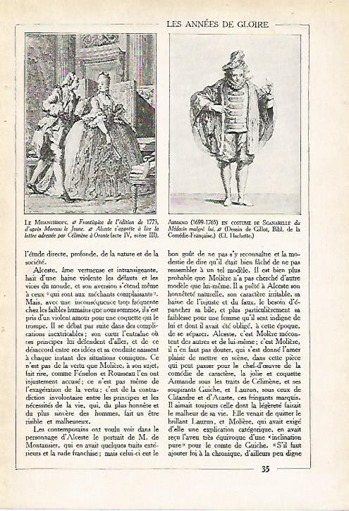 LAMINA 4034: EL MISANTROPO DE MOLIERE