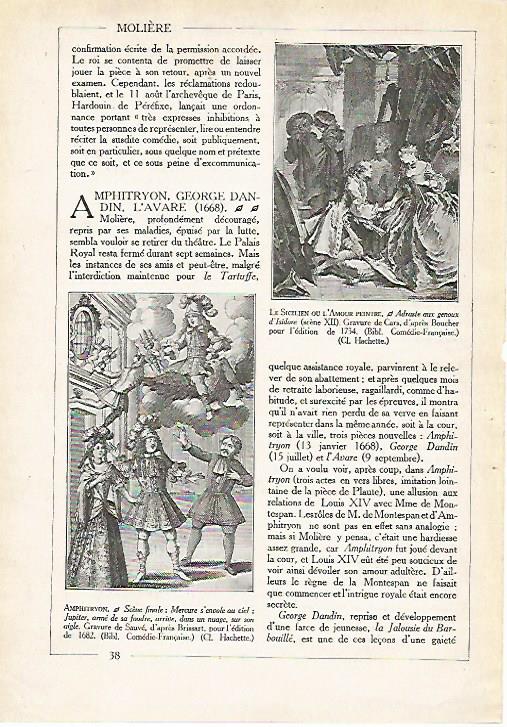 LAMINA 4035: AMPHITRYON DE MOLIERE