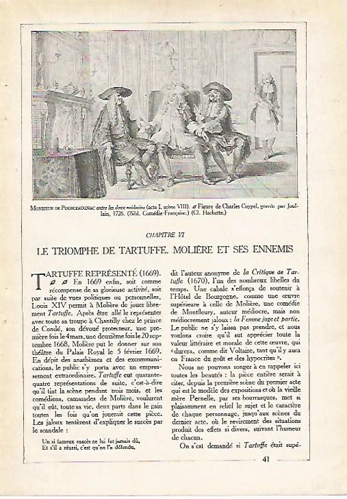LAMINA 4037: ESCENA VIII DEL ACTO I DE TARTUFO DE MOLIERE