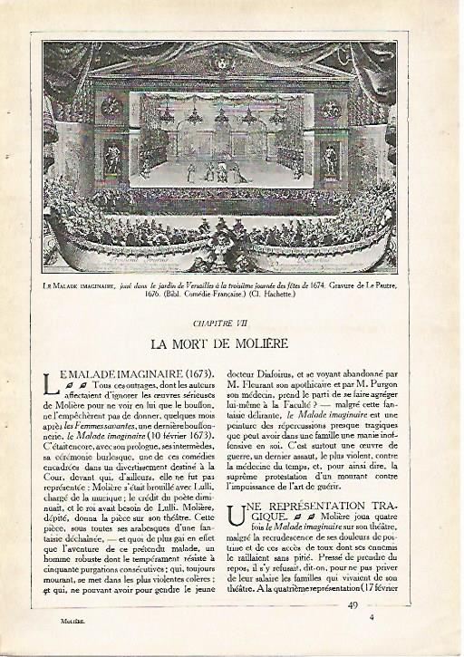 LAMINA 4041: LE MALADE IMAGINAIRE DE MOLIERE
