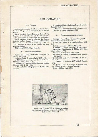 LAMINA 4048: TARTUFO DE MOLIERE Y BIBLIOGRAFIA