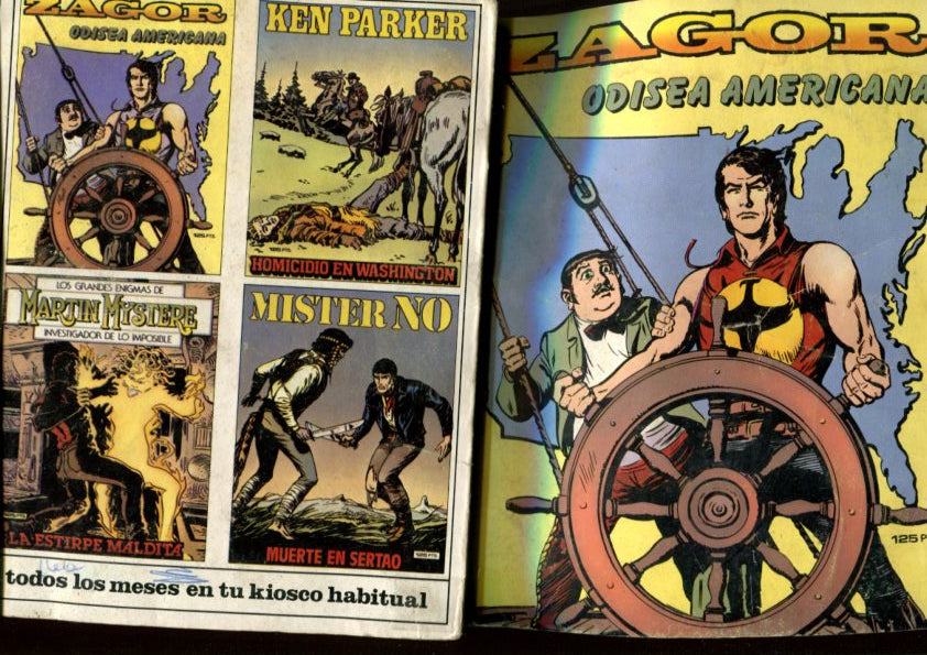 Zagor numero 04: Odisea americana (numerado 1 en interior cubierta)