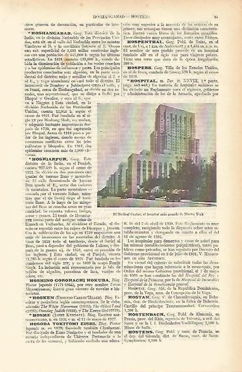 LAMINA ESPASA 9189: El Medical Center de Nueva York