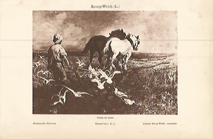 LAMINA ESPASA 9261: Detras del arado por Kemp-Welch