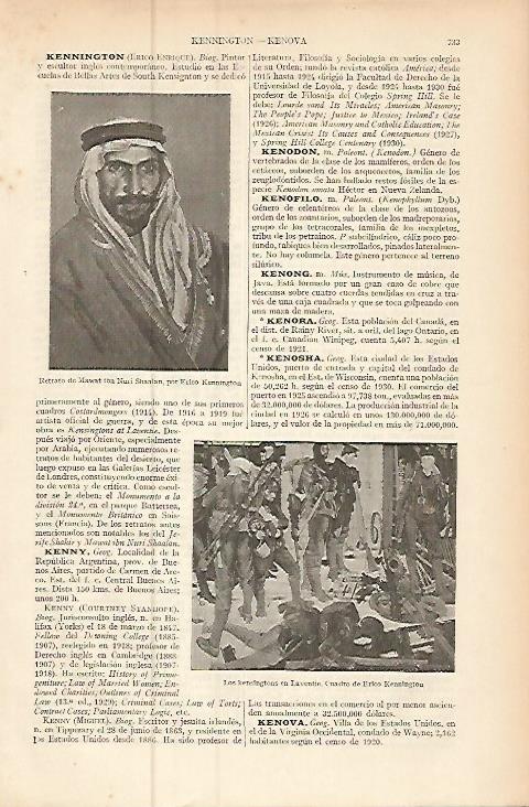 LAMINA ESPASA 9262: Retrato de Mawat ibn Nuri Shaalan por Kennigton