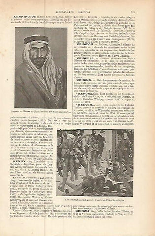 LAMINA ESPASA 9262: Retrato de Mawat ibn Nuri Shaalan por Kennigton
