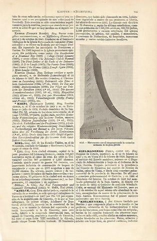 LAMINA ESPASA 9268: Monumento de Kiel Alemania