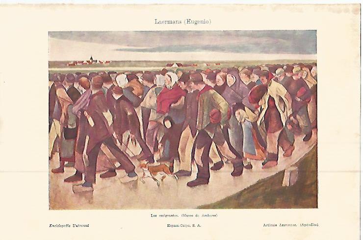 LAMINA ESPASA 9290: Los emigrantes por Laermans