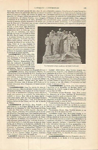 LAMINA ESPASA 9296: Los fantasmas escultura de P. Landowski
