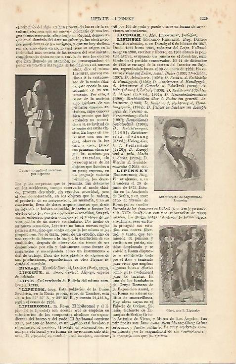 LAMINA ESPASA 9324: Obras de Lipinsky