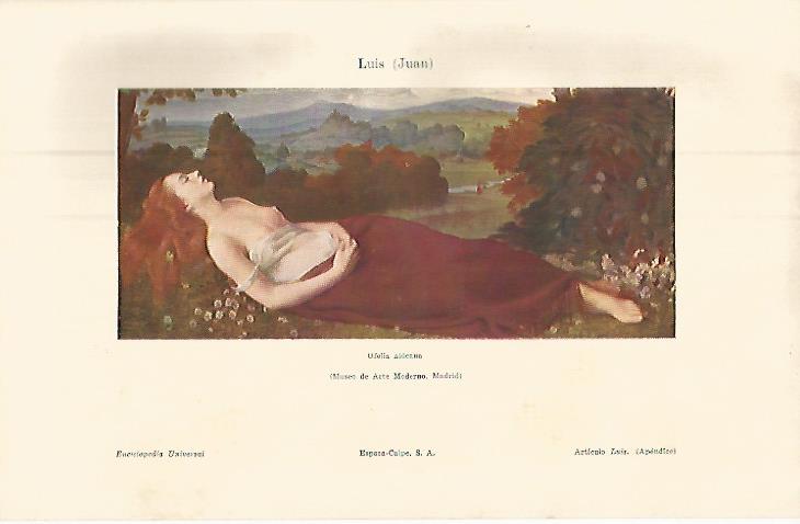 LAMINA ESPASA 9344: Ofelia aldeana por Juan Luis