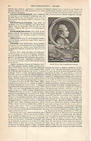 LAMINA ESPASA 9371: Jacobo Necker