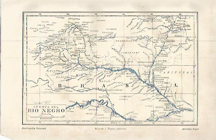 LAMINA ESPASA 9379: Mapa de la cuenca del rio Negro