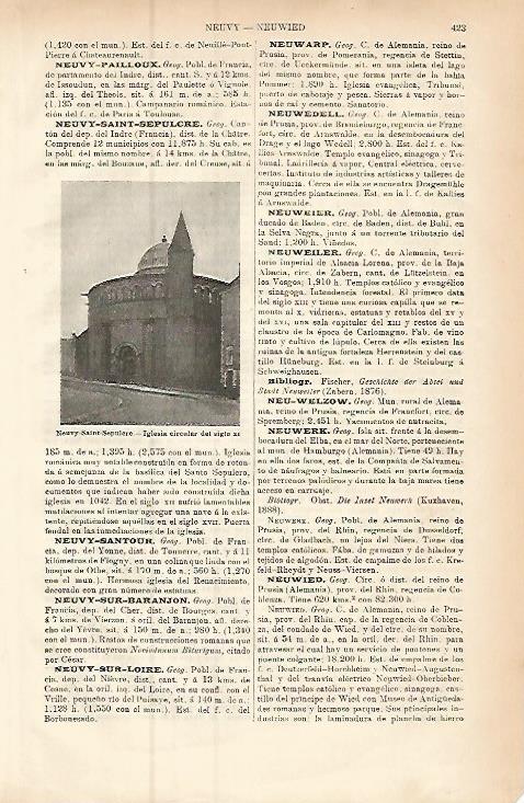 LAMINA ESPASA 9419: Iglesia circular de Neuvy Saint Sepulcre Francia