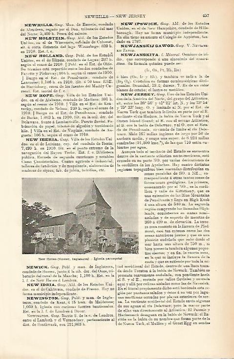 LAMINA ESPASA 9427: Iglesia de New Haven Inglaterra