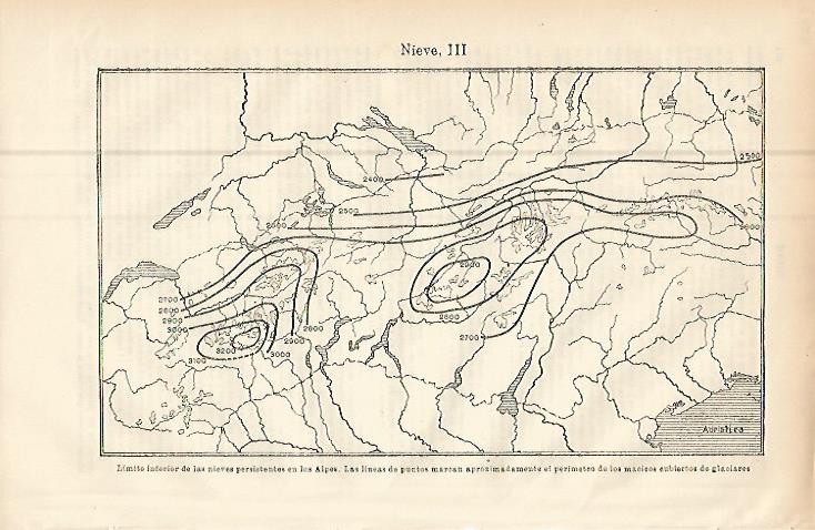 LAMINA ESPASA 9463: Lineas de nieve en los Alpes
