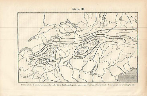 LAMINA ESPASA 9463: Lineas de nieve en los Alpes