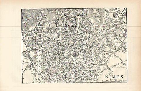 LAMINA ESPASA 9478: Plano de Nimes Francia