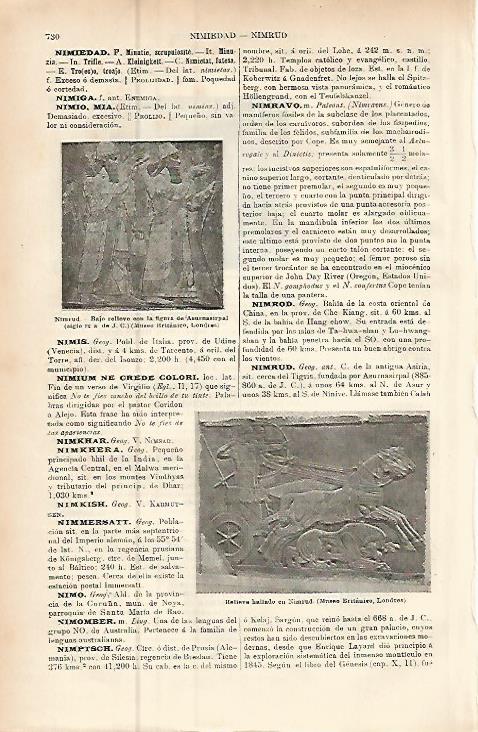 LAMINA ESPASA 9481: Relieves asirios de Nimrud Irak