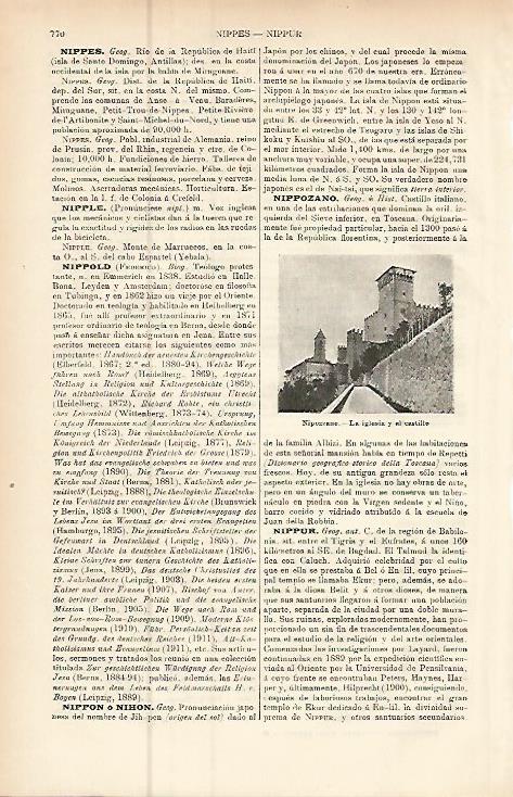 LAMINA ESPASA 9495: Iglesia y Castillo de Nipozzano Italia