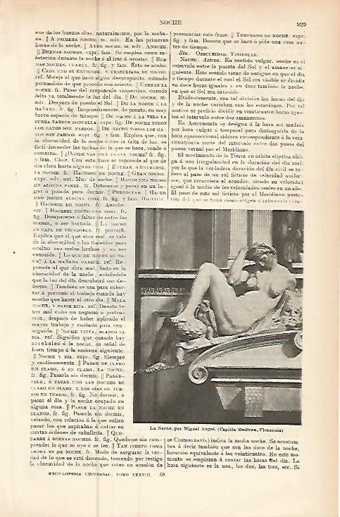 LAMINA ESPASA 9515: La Noche por Miguel Angel