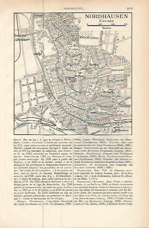 LAMINA ESPASA 9541: Plano de Nordhausen Alemania