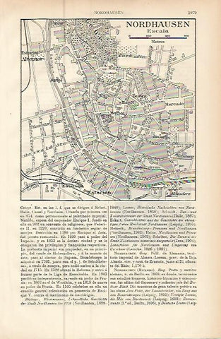 LAMINA ESPASA 9541: Plano de Nordhausen Alemania