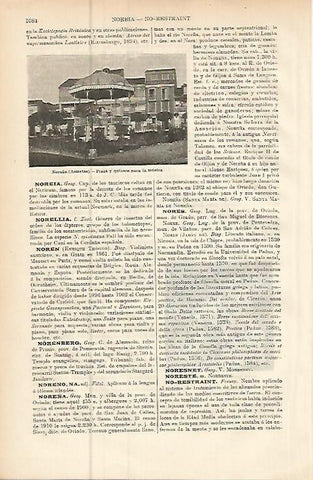 LAMINA ESPASA 9543: Plaza y quiosco en Noreña Asturias