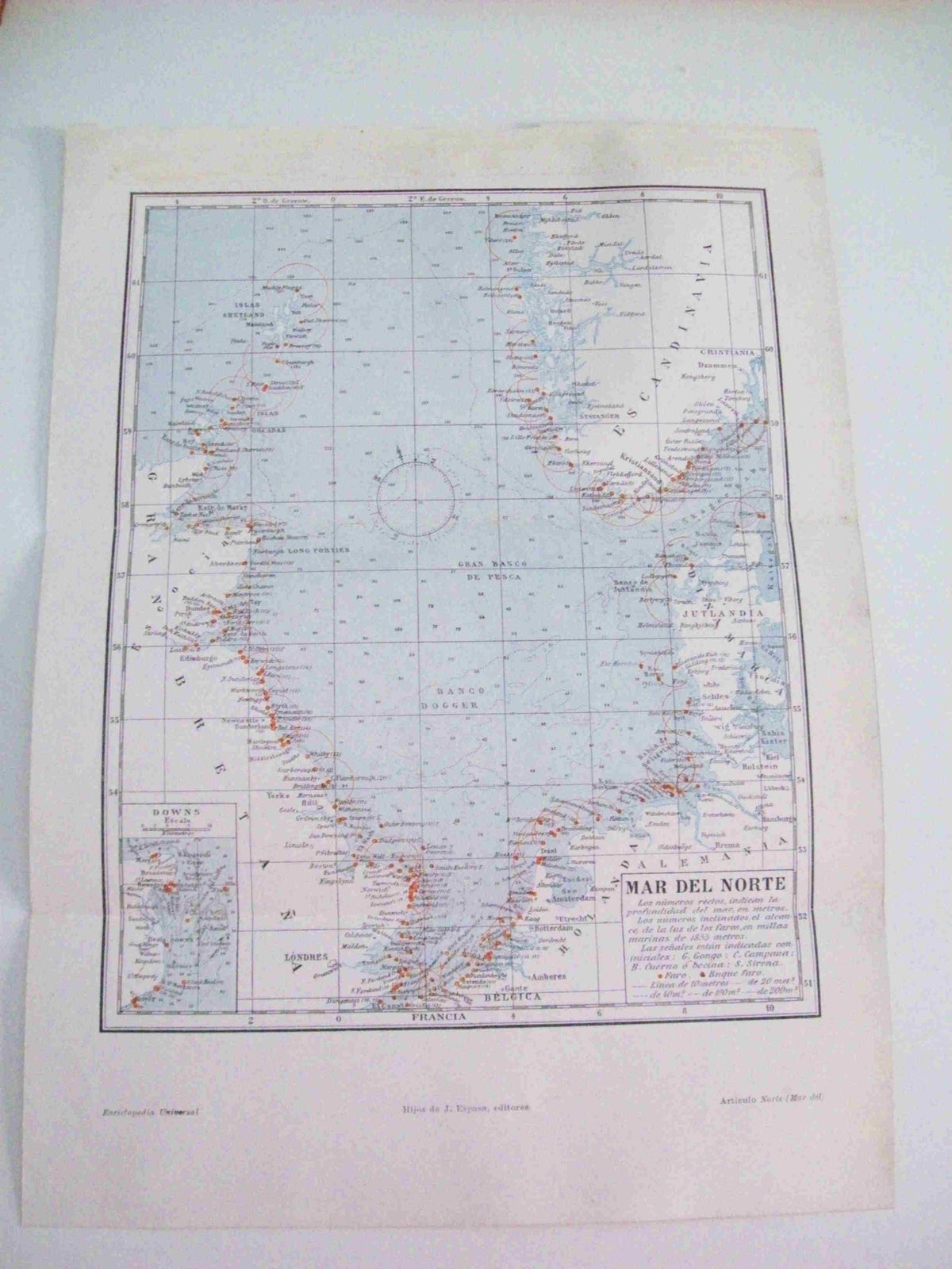 LAMINA ESPASA 9552: Mapa del Mar del Norte