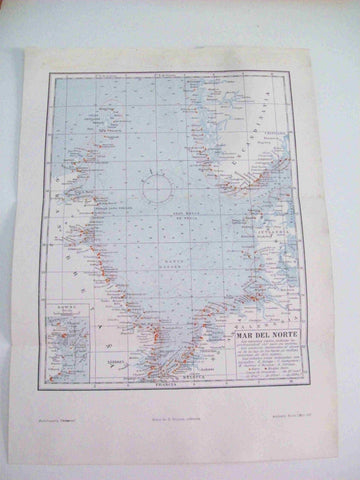 LAMINA ESPASA 9552: Mapa del Mar del Norte