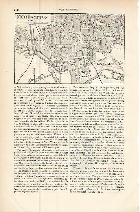 LAMINA ESPASA 9557: Plano de Northampton Inglaterra