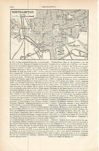 LAMINA ESPASA 9557: Plano de Northampton Inglaterra
