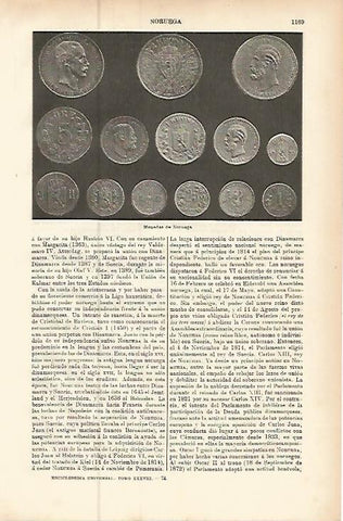 LAMINA ESPASA 9571: Monedas de Noruega