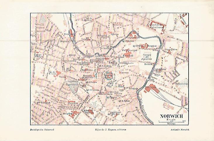 LAMINA ESPASA 9578: Plano de Norwich Inglaterra