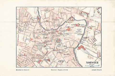 LAMINA ESPASA 9578: Plano de Norwich Inglaterra