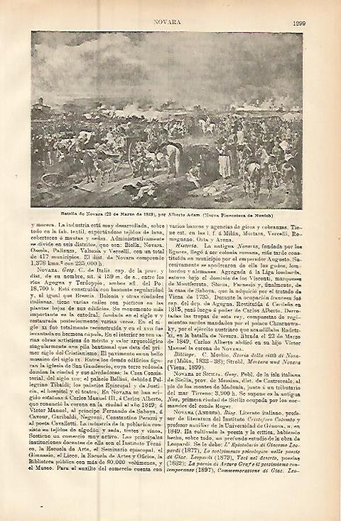 LAMINA ESPASA 9593: Batalla de Novara por A. Adam
