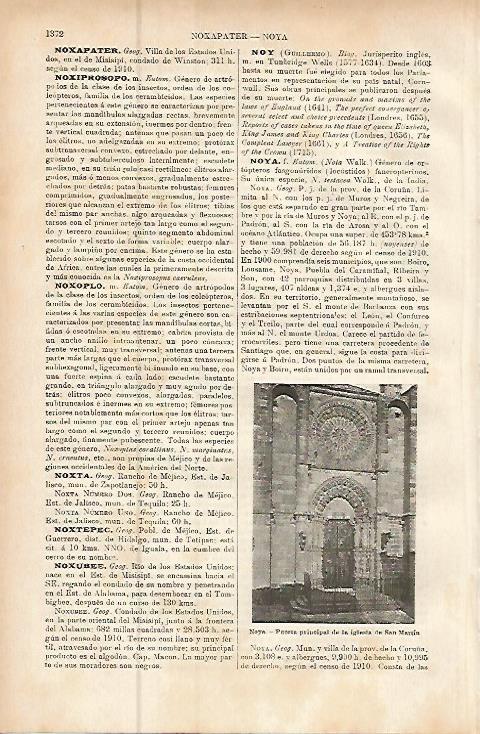 LAMINA ESPASA 9599: Iglesia de San Martin en Noya La Coruña