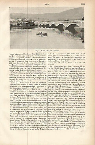 LAMINA ESPASA 9602: Puente sobre el Tambre en Noya  La Coruña
