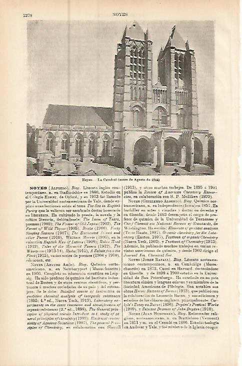 LAMINA ESPASA 9603: Catedral de Noyon Francia