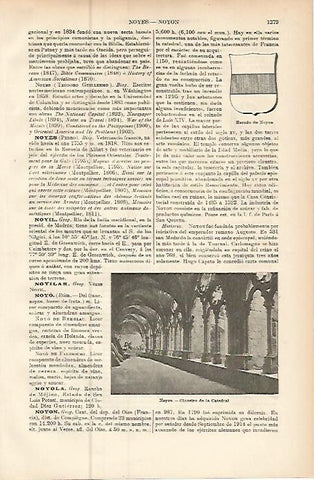 LAMINA ESPASA 9604: Escudo y catedral de Noyon Francia