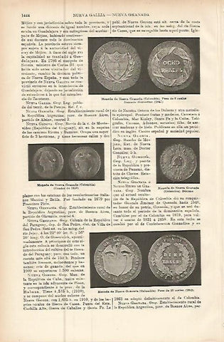 LAMINA ESPASA 9613: Monedas de Nueva Granada Colombia