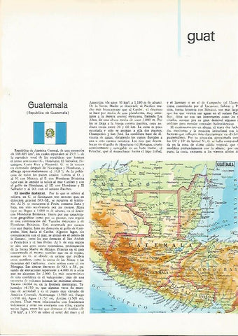 LAMINA MONITOR 0001: MAPA Y BANDERA DE GUATEMALA 